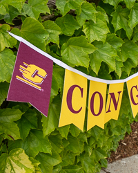 Action C Congrats Maroon & Gold Felt String Banner