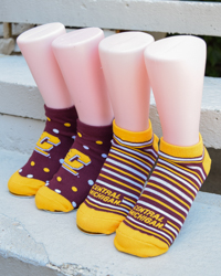 Central Michigan 2 Pack Ankle Socks