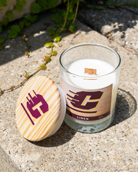 Action C Wooden Wick Linen Scented Candle