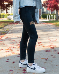 Central Michigan Black Leggings