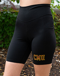CMU Black Women's Biker Shorts