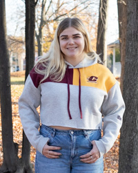Action C Color Block Crop Hoodie