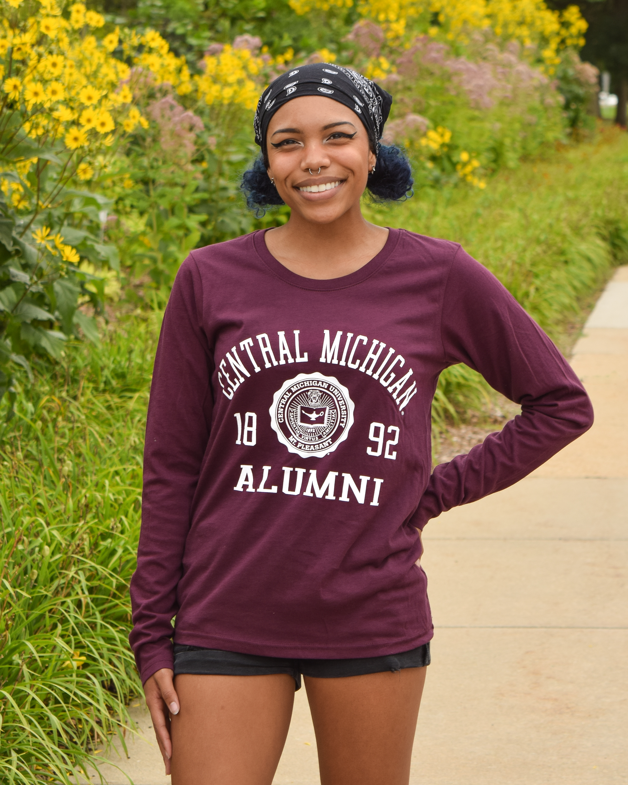 Central Michigan Alumni Maroon Women's Long Sleeve T-Shirt (SKU 5055211598)