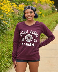 Central Michigan Alumni Maroon Women's Long Sleeve T-Shirt