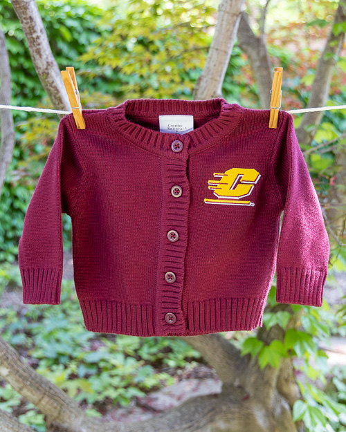 Action C Maroon Knit Cardigan Sweater