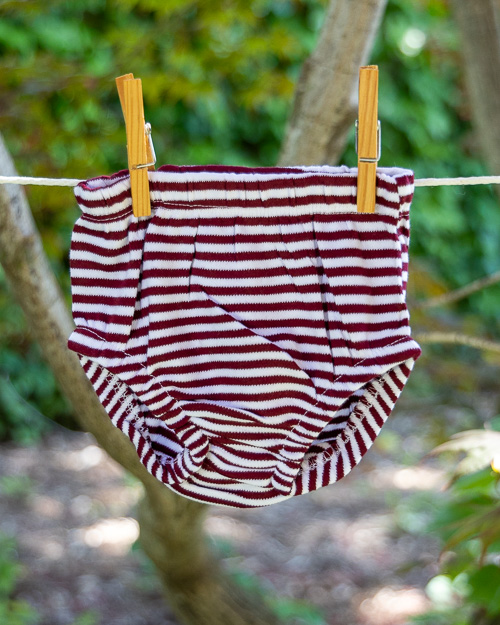Action C Maroon & White Striped Dress