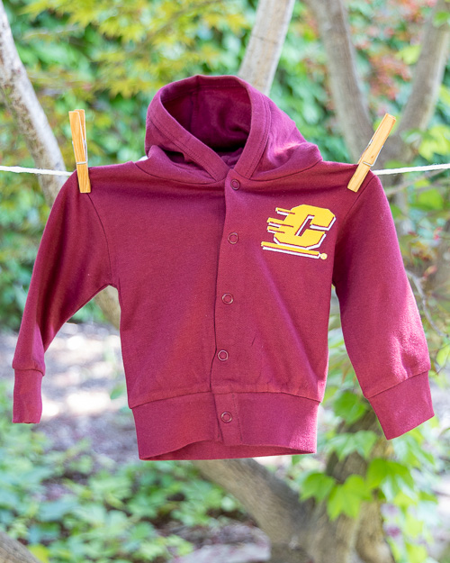 Action C Maroon Hooded Sweatshirt