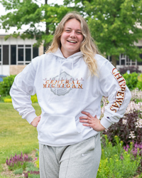 Central Michigan Chippewas Seal Eco Powerblend White Hoodie