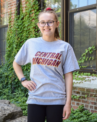 Central Michigan Block Letters Gray T-Shirt
