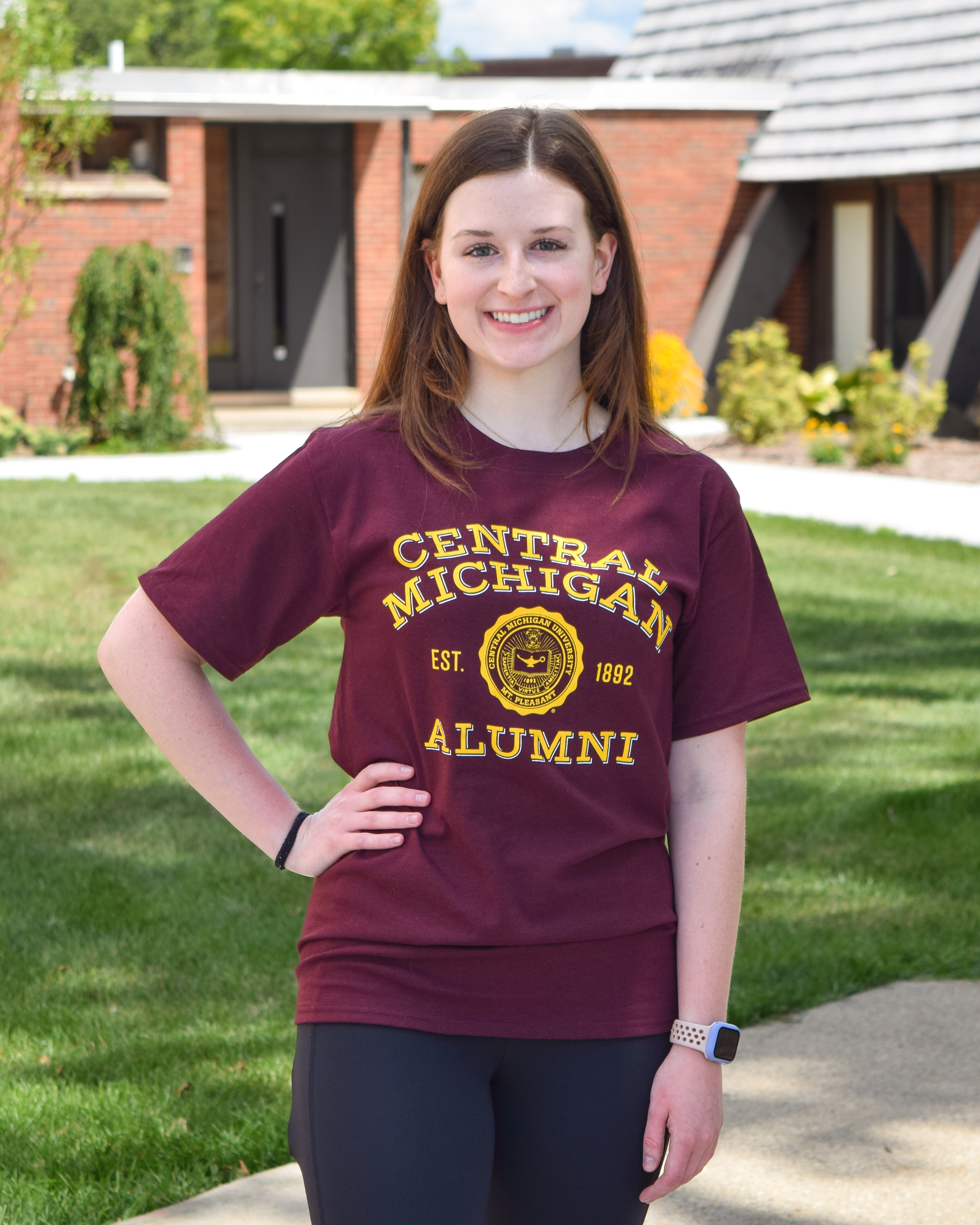 Central Michigan Alumni with Seal Maroon T-Shirt