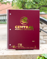 Action C Central Michigan University Maroon 1 Subject Spiral Notebook