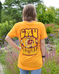 CMU Chippewas Gold Football Graphic T-Shirt