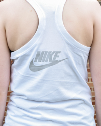 Action C White Women's Tank Top