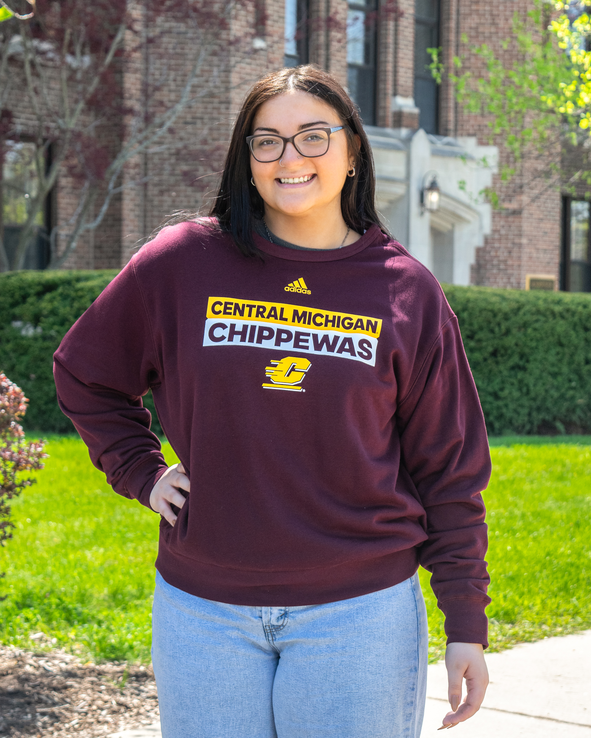 Central Michigan Chippewas Maroon Crewneck Sweatshirt