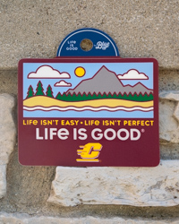 Action C Life is Good Life Isn't Easy Sticker
