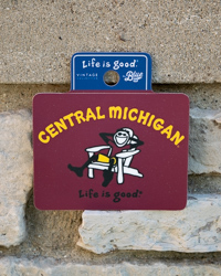 Central Michigan Life is Good Adirondack Chair Sticker
