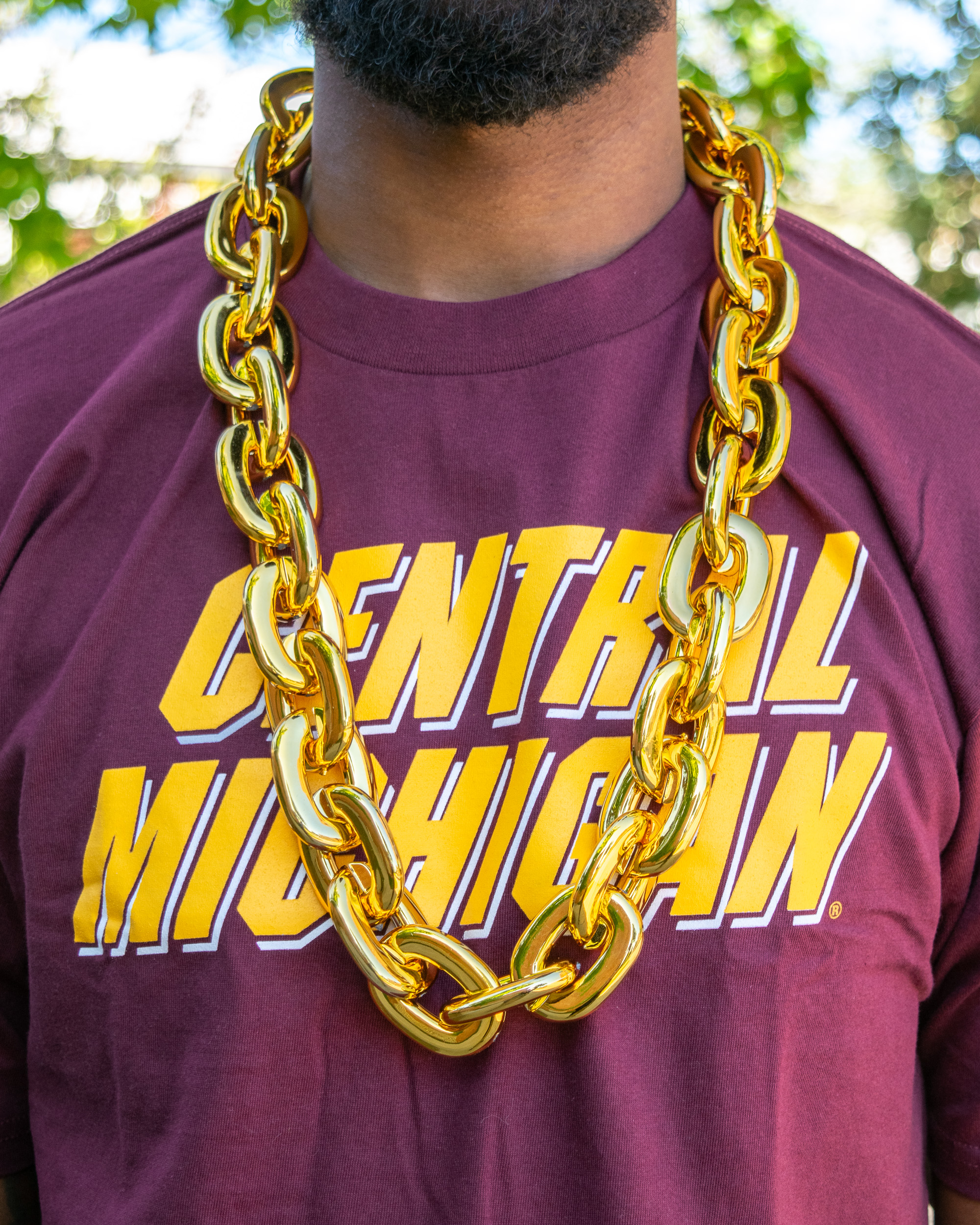 Gold Jumbo Chain Link Bead Necklace The CMU Bookstore