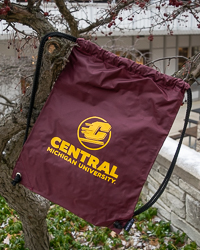 Action C Central Michigan Maroon Heavy Duty Drawstring Backsack