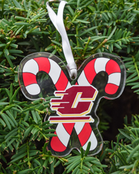 Action C Candy Cane Acrylic Holiday Ornament