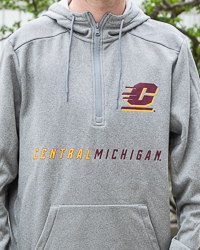 Action C Central Michigan Gray ¼ Zip Hoodie