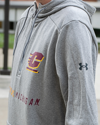 Action C Central Michigan Gray ¼ Zip Hoodie