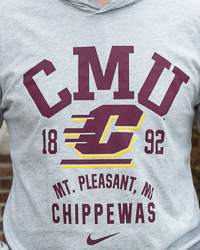 CMU Action C Gray Hooded T-Shirt