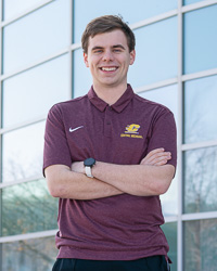 Action C Central Michigan Maroon Heather Striped Polo