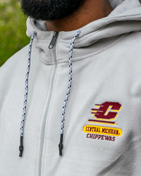 Action C Central Michigan Chippewas Gray ½ Zip Fleece Hoodie