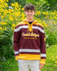 Central Michigan Chippewas Maroon & Gold Hockey Hoodie