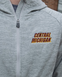 Central Michigan Gray Omni-Wick Full Zip Hoodie