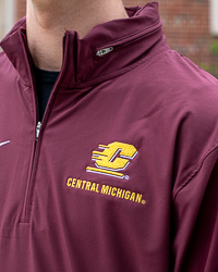 Action C Central Michigan Maroon ¼ Zip Coach Jacket