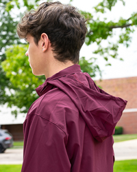 Action C Central Michigan Maroon ¼ Zip Coach Jacket