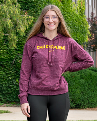 CMU Chippewas Speckled Maroon Women's Hoodie