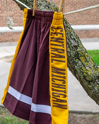 Action C Central Michigan Maroon & Gold Youth Athletic Shorts