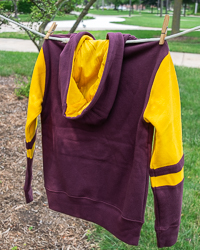 Action C Maroon & Gold Color Block Youth Full Zip Hoodie