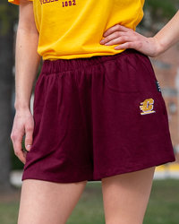 Action C Maroon Women's Knit Shorts