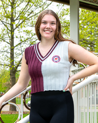 Central Michigan University Cropped Color Block Women's Sweater Vest