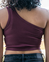 CMU Maroon Women's One Strap Crop Top