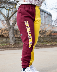 Central Michigan Maroon & Gold Color Block Women's Sweatpants