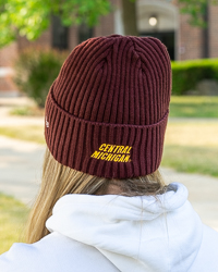 Action C Maroon Fleece Lined Knit Beanie