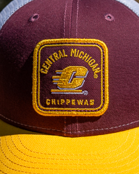 Central Michigan Chippewas Action C Patch Maroon & Gold Trucker Hat