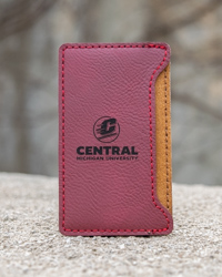 Action C Central Michigan University Leather Phone Wallet