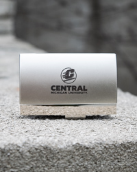 Central Michigan University Silver Business Card Holder