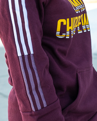 CMU Chippewas 3 Stripe Maroon Hoodie