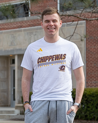 Central Michigan Chippewas Action C White T-Shirt