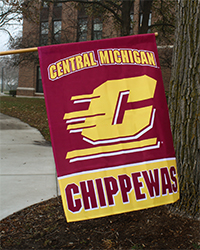 Action C Central Michigan Chippewas Vertical Flag