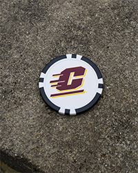 Central Michigan Fire Up Chips & Action C Poker Chip Golf Ball Marker
