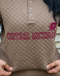 Central Michigan Action C Walnut Quilted Snap Fleece