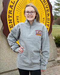 Central Michigan University Alumni Gray ¼ Zip