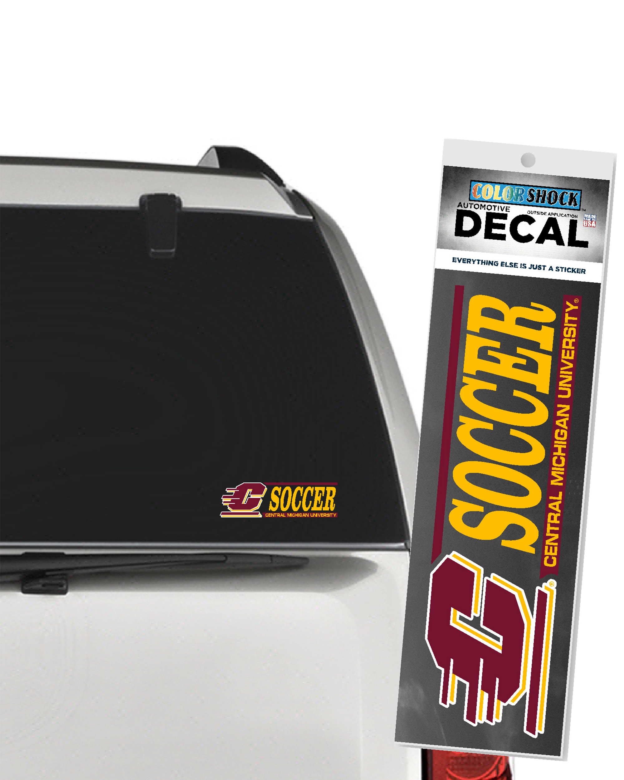 Action C Central Michigan Soccer Automotive Decal